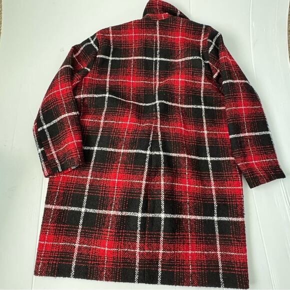 Torrid Red & Black Plaid Woolen Wedge Coat size 3 women’s pea coat - Picture 12 of 12
